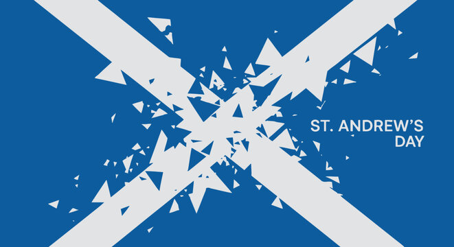Celebrate St Andrews Day with this vibrant Scottish flag design, perfect for banners, social media, and patriotic campaigns with a modern edge