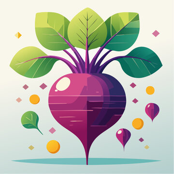 Illustration design plat de betterave simple et isol&eacute;e