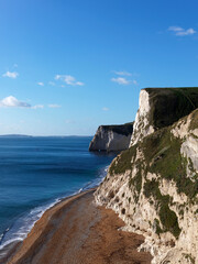 Swyre head and butter rock on the Jurassic coast.  Dorset.