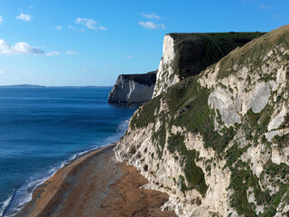 Swyre head and butter rock on the Jurassic coast.  Dorset.