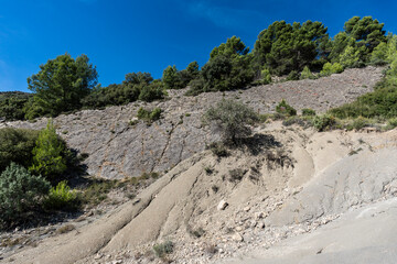 Titanosaur footprints from Orcau, Sauropod site, Pallars Jussà, Lleida, Catalonia, Spain