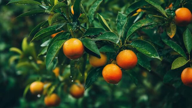 oranges on tree
