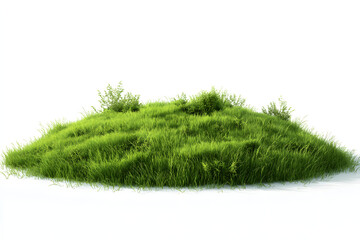 green hill isolated on white background