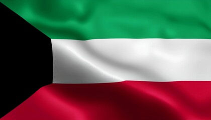 Obraz premium waving national flag of Kuwait