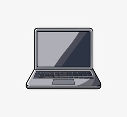 laptop isolated on white background