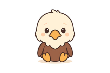 Obraz premium Adorable kawaii eagle chick for children's designs