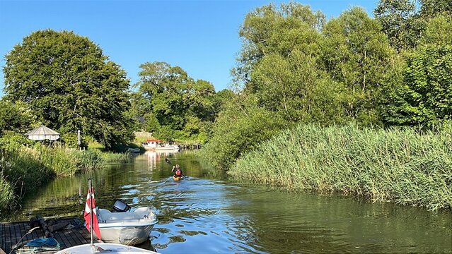 kayaks on the river