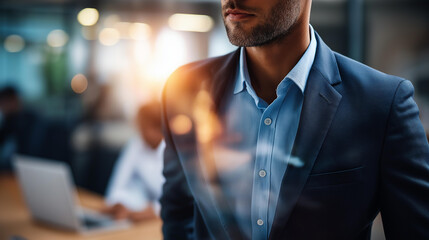 Employee flexibility evolution illustration anonymous worker figure blurred remote setting commute free lifestyle benefits schedule autonomy advantages modern workplace