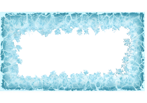 Intricate Frost Borders, Icy Corners & Cracked Ice Overlays – isolated on transparent background png