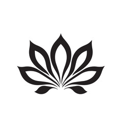 Lotus meditation flower flat icon design

