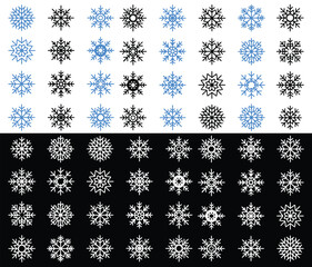 Elegant snowflake collection for winter holiday designs and creative projects, perfect for crafting a magical seasonal atmosphere