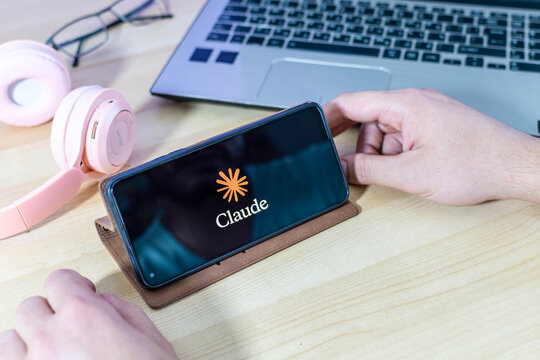 Beer Sheva, Israel. September 18, 2025: Claude app on a smartphone screen.