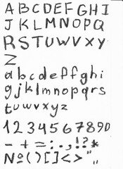 hand drawn alphabet