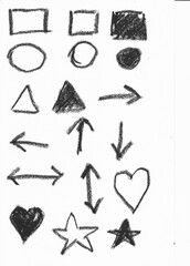 set of hand drawn arrows