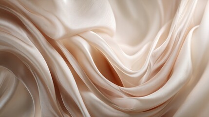 Soft and Elegant Silk Fabric with Delicate Flowing Texture