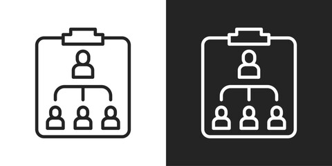 Hirearchy Icon In Black And White Line Style