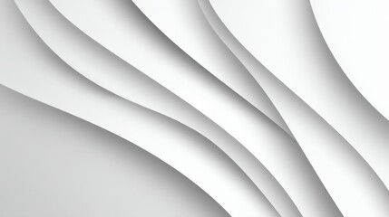 Elegant White Paper Waves Creating Soft Texture in Minimalistic Design