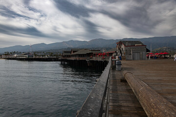 View of Waterfront from Stearns Wharf Santa Barbara, California