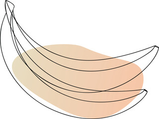 Abstract bunch of bananas with pastel background fruit