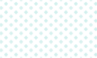 規則正しく並んだドットでできた四葉のクローバー柄の模様