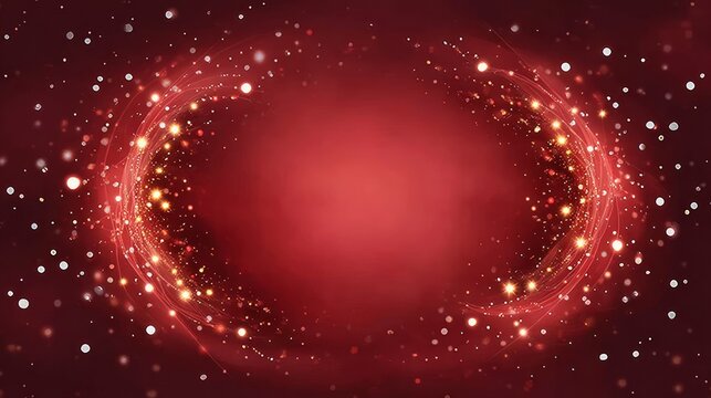 Background featuring vibrant red hues and sparkling elements, perfect for a barber or tattoo artist's festive promotional materials