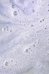 purple shampoo foam, foam with bubbles