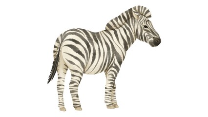 Hand Painted Watercolor Zebra African Wildlife Animal Illustration - 1