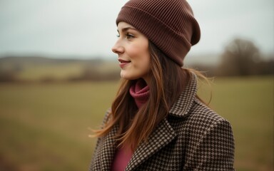 Womenswear autumn winter clothing and accessory collection in the English countryside fashion style, classic look. High quality