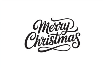 Elegant Merry Christmas Typography Design