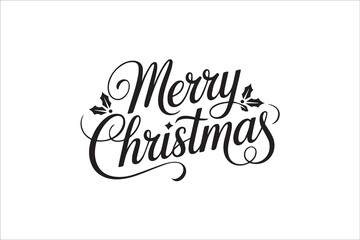 Elegant Merry Christmas Typography Design