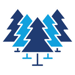 Fototapeta premium Deforestation Flat Blue Icon