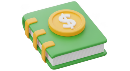 Book isolated on transparent background