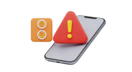 Exclamation mark isolated on transparent background