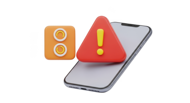 Exclamation mark isolated on transparent background