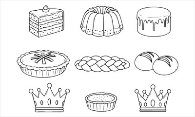 Cake bundt cake round cake pie braided bread rolls crowns slice layers