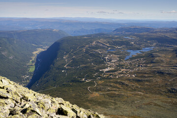  Stunning Panorama of Rjukan Valley and Gausta Skicenter from Gaustatoppen, Norway's Highest and Most Beautiful Mountain Peak