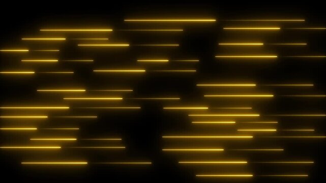 Abstract Yellow Neon Light Streaks Moving Fast on Black Background image photo