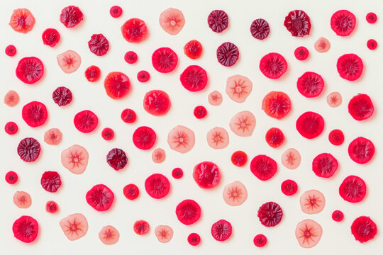 Red blood cells in blood smear