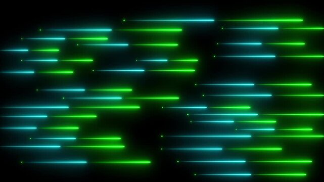 Abstract Neon Light Streaks Moving Rapidly Across a Dark Background lines