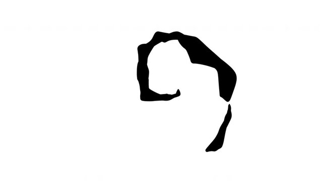 Liquid transition animation video. Cartoon motion spiral intro effect.