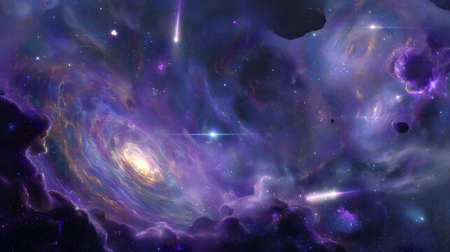 Cosmic nebula illustration birth of stars ethereal deep space vibrant colors inspire awe and wonder