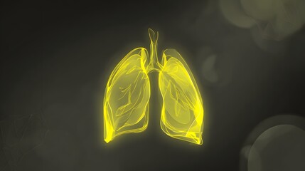 Glowing Lungs Illustration Modern Medical Awareness Design For World Tuberculosis Day