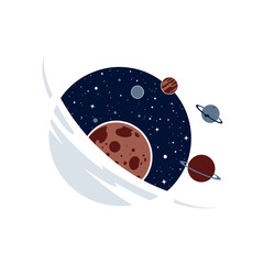 Cosmic Scene Planets Stars and Celestial Wonders.