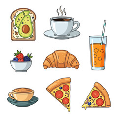 Delicious Breakfast and Lunch Food Items.