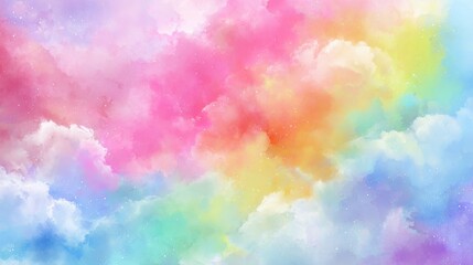 Pride month pastel rainbow sky studio backdrop, abstract freedom celebration template