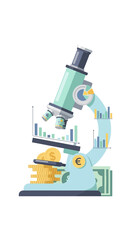 Detailed illustration of a light microscope.