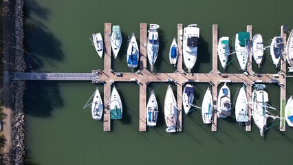 Boats docked at Marina, Joe Wheeler State Park © Max