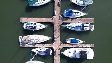 Boats docked at Marina, Joe Wheeler State Park © Max