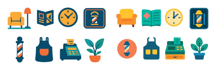 Barbershop Icons Grid