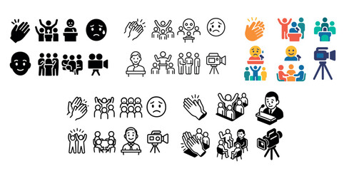 Fototapeta premium Emoji faces and icons collection